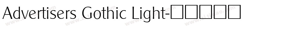 Advertisers Gothic Light字体转换
